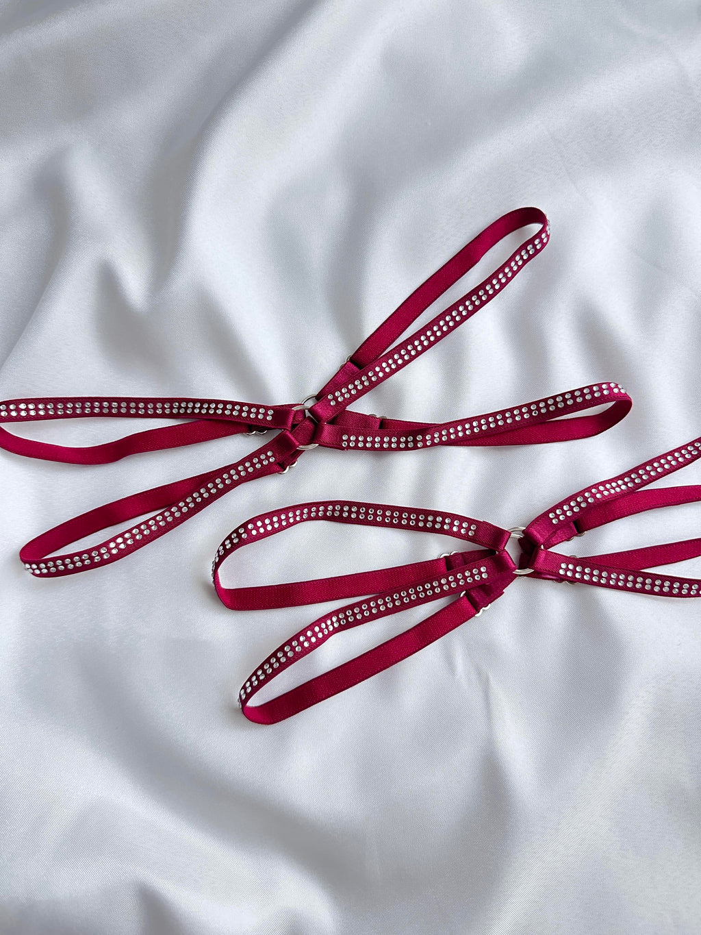Cherry Red Glitter Leg Accessory