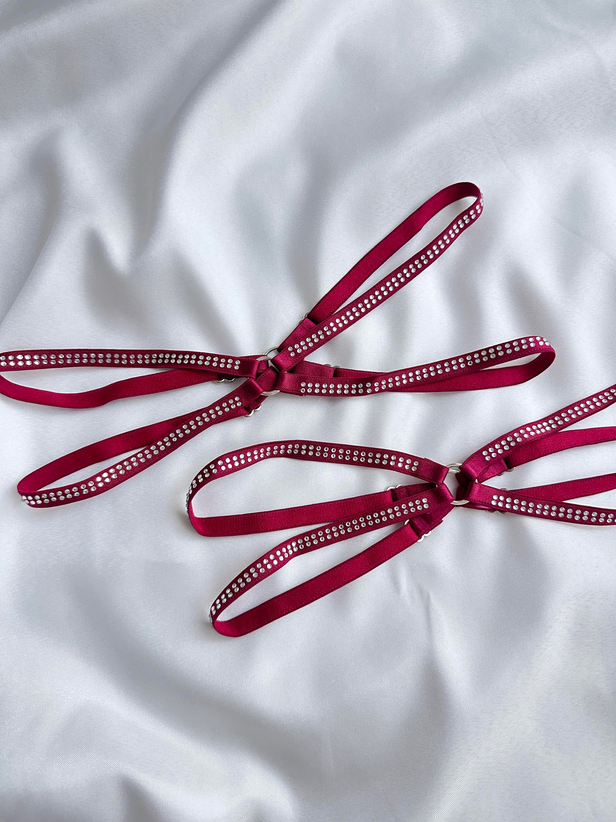 Cherry Red Glitter Leg Accessory