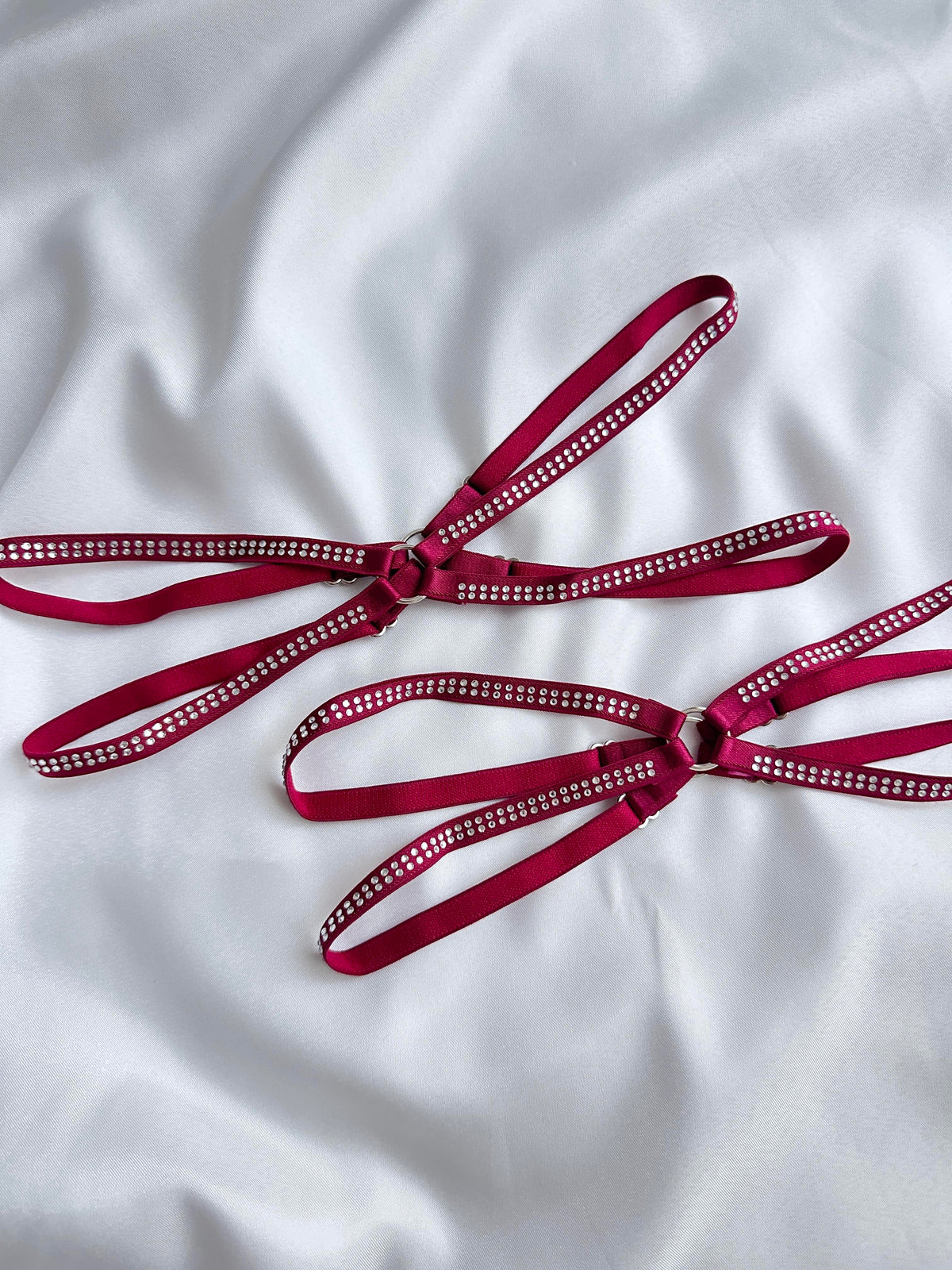 Cherry Red Glitter Leg Accessory