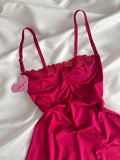 Cherry Red Satin Nightgown