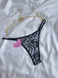 Zebra Patterned Adjustable Strap Panties